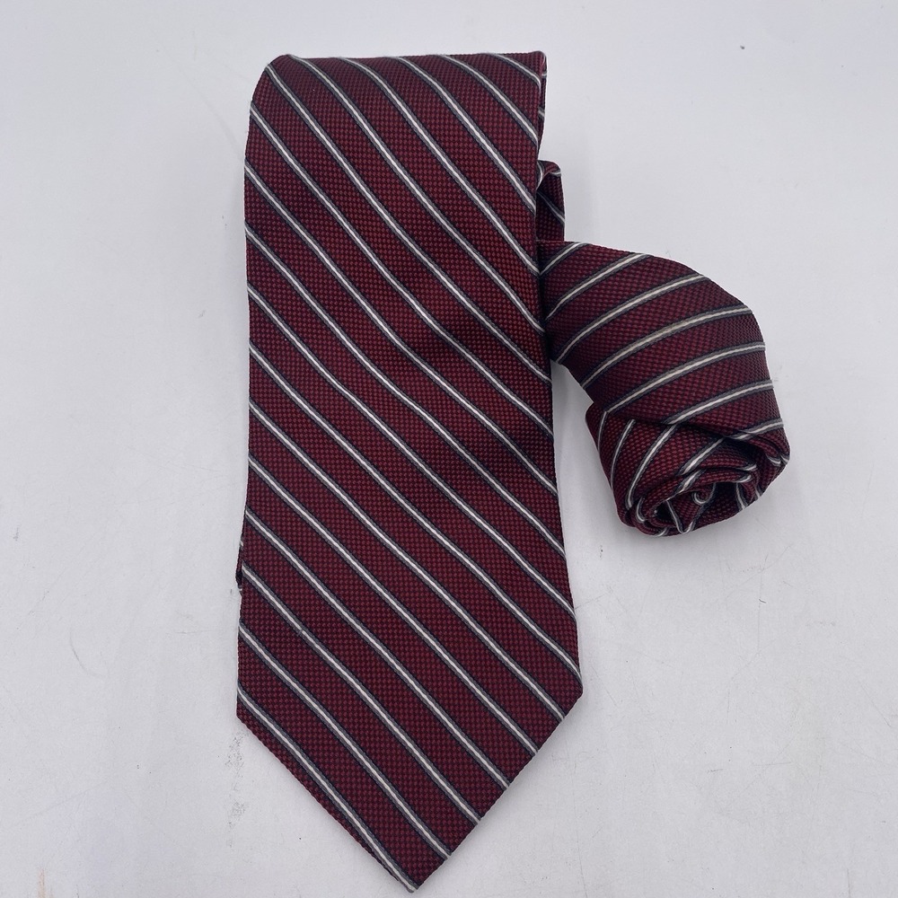 Brooks Brothers Makers and Merchants Silk Men's Neck Tie USA Matron Red Striped